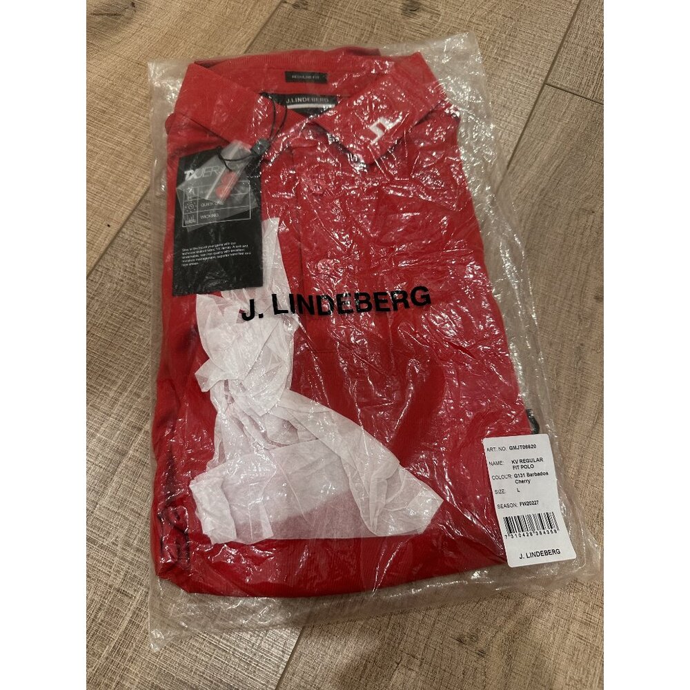 J.Lindeberg Men's KB Solid Regular Fit Short Sleeve Polo Shirts Size Large NWT - Picture 2 of 5